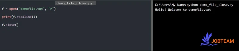 بستن فایل در پایتون (Python)