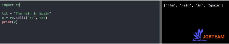 تابع ()Split برای ریجکس در پایتون (Python)
