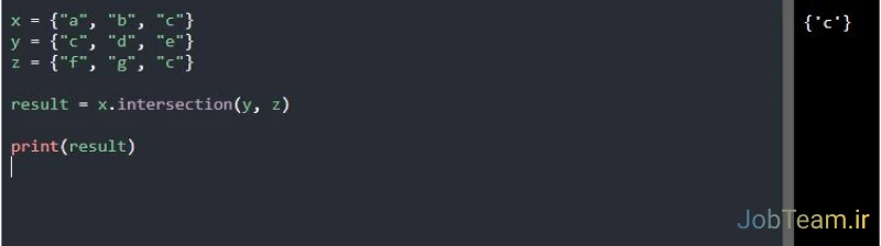 متد ()intersection نوع داده ای set در پایتون (Python) متد ()intersection نوع داده ای set در پایتون (Python)