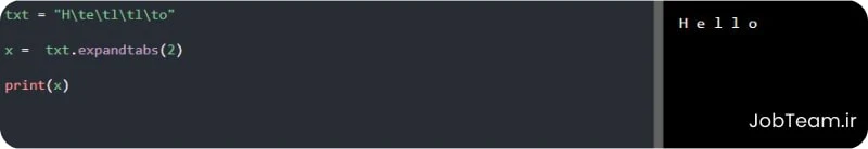 متد expandtabs در پایتون (Python) متد expandtabs در پایتون (Python)