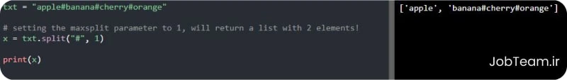متد split در پایتون (Python) متد split در پایتون (Python)