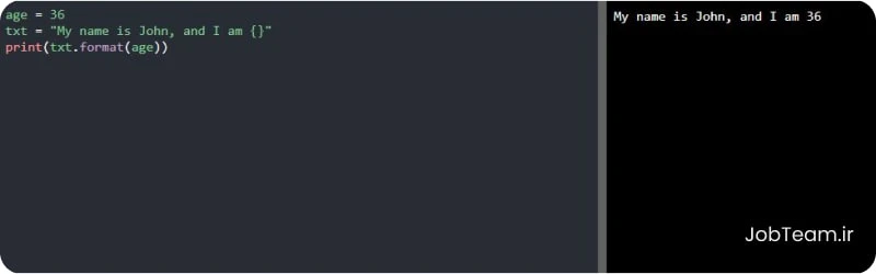 تابع format در پایتون