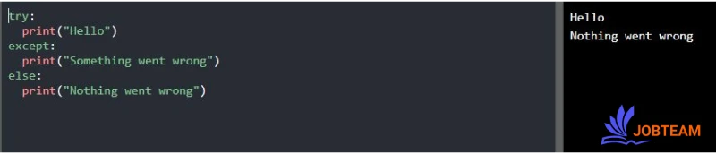 بلوک else در مدیریت خطا پایتون (Python) بلوک else در مدیریت خطا پایتون (Python)