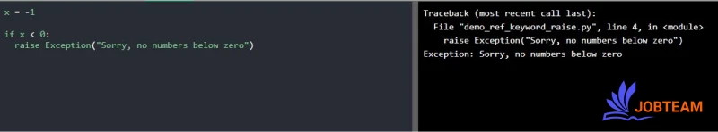 کلمه کلیدی raise در try cath در پایتون (Python) کلمه کلیدی raise در try cath در پایتون (Python)