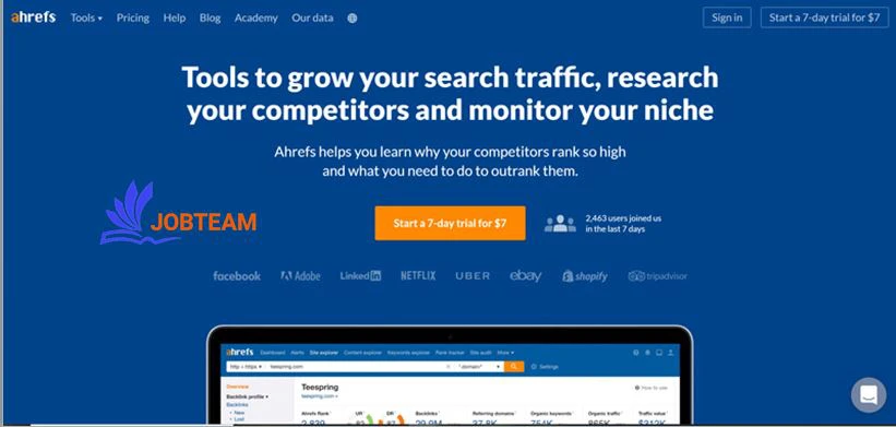 ابزار تحقیق کلمات کلیدی سئو Ahrefs ابزار تحقیق کلمات کلیدی سئو Ahrefs