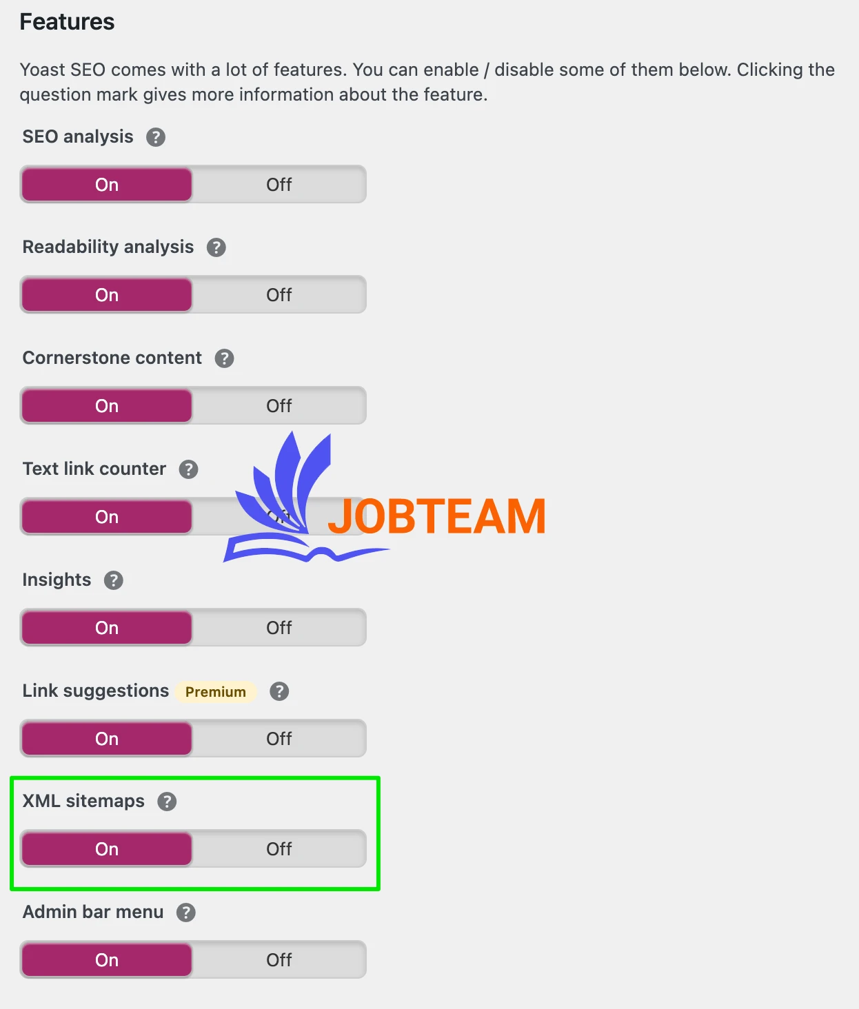 فعال کردن sitemap یا نقشه سایت در افزونه یواست وردپرس مرحله 3 فعال کردن sitemap یا نقشه سایت در افزونه یواست وردپرس مرحله 3