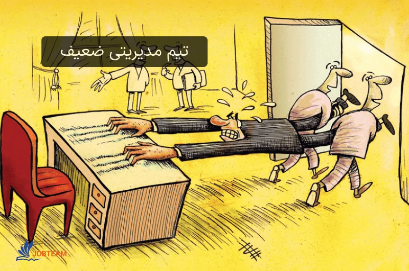 تیم مدیریت ضعیف از دلایل شکست استارت آپ