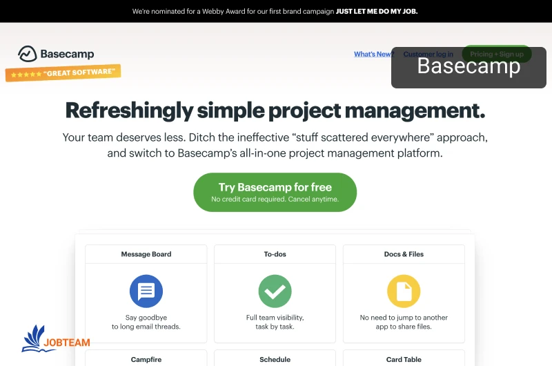 ابزارهای مدیریت پروژه Basecamp