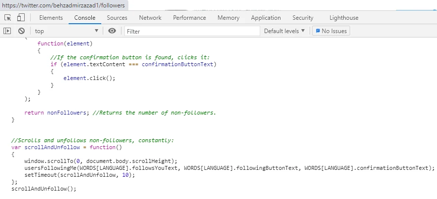 کد آنفالو توییتر