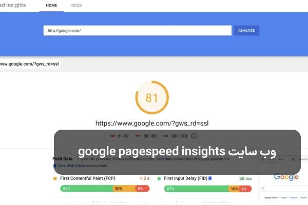 چک کردن سرعت سایت با google pagespeed insights