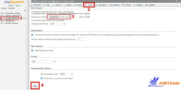 بازگردانی بکاپ در وردپرس از طریق سی پنل مرحله دوم: بازگردانی فایل های دیتابیس بازگردانی بکاپ در وردپرس از طریق سی پنل مرحله دوم: بازگردانی فایل های دیتابیس