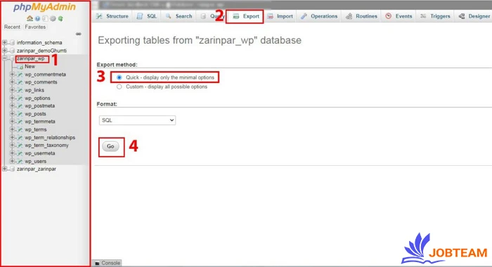آموزش بکاپ گیری در وردپرس از دیتابیس آموزش بکاپ گیری در وردپرس از دیتابیس