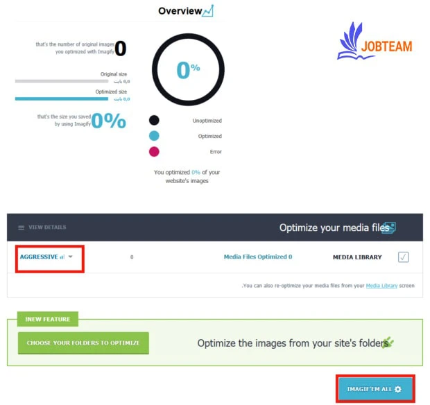 بهینه سازی دسته جمعی در افزونه imagify