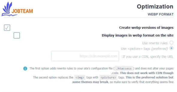 تنظیمات عمومی افزونه Imagify بهینه سازی