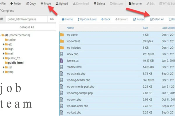 آموزش نصب وردپرس انتقال فایل های wordpress به مسیر اصلی آموزش نصب وردپرس انتقال فایل های wordpress به مسیر اصلی
