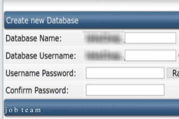 نصب وردپرس Create New Database در دایرکت ادمین