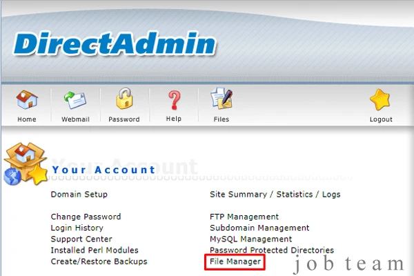 آموزش نصب وردپرس در دایرکت ادمین : آپلود فایل وردپرس