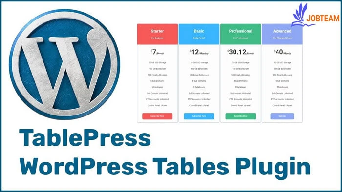 افزونه جدول ساز TablePress افزونه جدول ساز TablePress