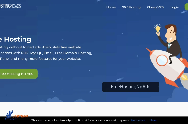 FreeHostingNoAds FreeHostingNoAds ارائه دهنده هاست میزبانی رایگان برای سایت شما بدون تبلیغات مزاحم یا پنجره های بازشو ارائه می دهد.